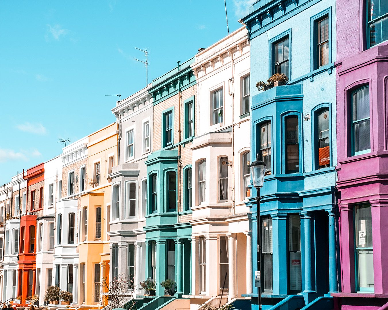 Notting Hill London, Colourful houses of Notting Hill in London